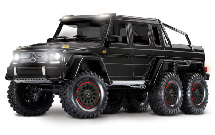 TRX-6 Mercedes-Benz G63 AMG 6X6 TQi 2.4G RTR Svart* i gruppen Katalog / Fabrikat / T / Traxxas / Modeller hos Minicars Hobby Distribution AB (TRX88096-4-BLK)