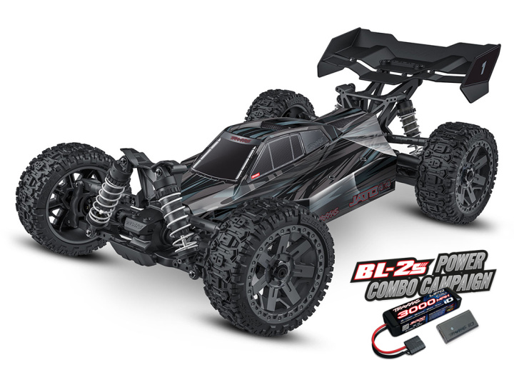 Jato 4x4 1/8 BL-2s EHD RTR Svart i gruppen Katalog / Fabrikat / T / Traxxas / Modeller hos Minicars Hobby Distribution AB (TRX90154-4-BLK)