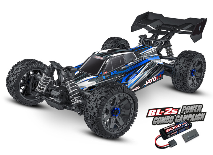 Jato 4x4 1/8 BL-2s EHD RTR Blå i gruppen Katalog / Fabrikat / T / Traxxas / Modeller hos Minicars Hobby Distribution AB (TRX90154-4-BLUE)