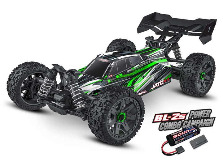 Jato 4x4 1/8 BL-2s EHD RTR Grön i gruppen Katalog / Fabrikat / T / Traxxas / Modeller hos Minicars Hobby Distribution AB (TRX90154-4-GRN)
