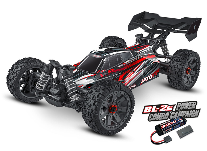 Jato 4x4 1/8 BL-2s EHD RTR Röd i gruppen Katalog / Fabrikat / T / Traxxas / Modeller hos Minicars Hobby Distribution AB (TRX90154-4-RED)