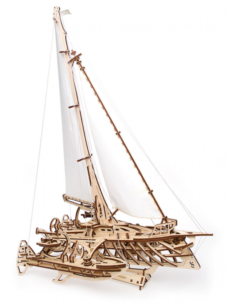 Ugears Trimaran Merihobus i gruppen Katalog / Bygghobby / Byggsatser Trä & Metall / Träbyggsatser Mekaniska hos Minicars Hobby Distribution AB (UG70059)