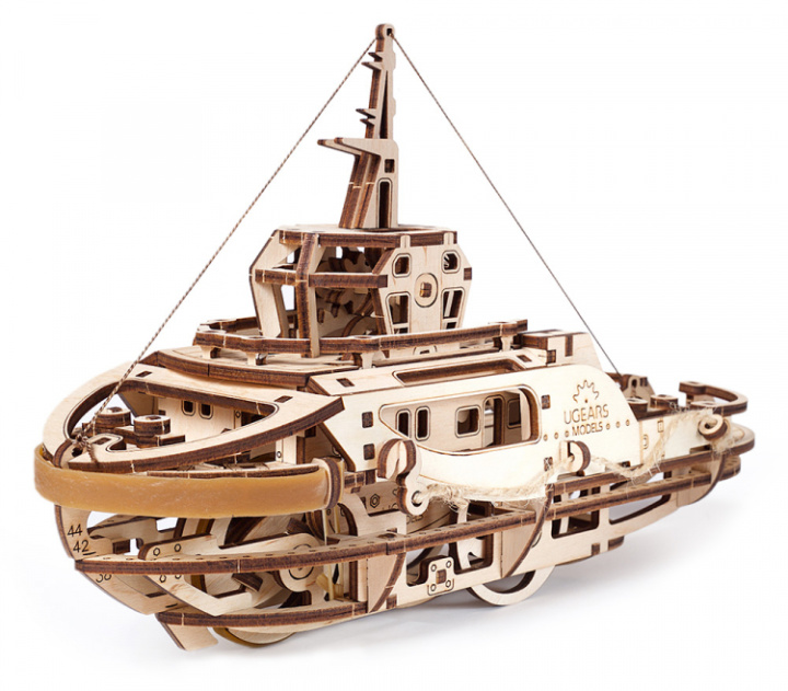 Ugears Tugboat* i gruppen Katalog / Bygghobby / Byggsatser Trä & Metall / Träbyggsatser Mekaniska hos Minicars Hobby Distribution AB (UG70078)