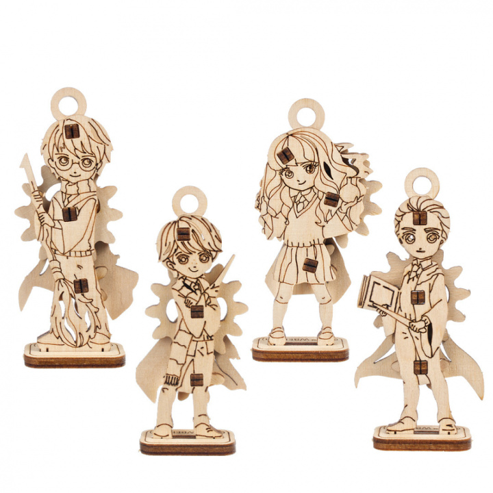 Ugears U-Fidget Hogwarts Students i gruppen Katalog / Bygghobby / Byggsatser Trä & Metall / Träbyggsatser Mekaniska hos Minicars Hobby Distribution AB (UG70263)