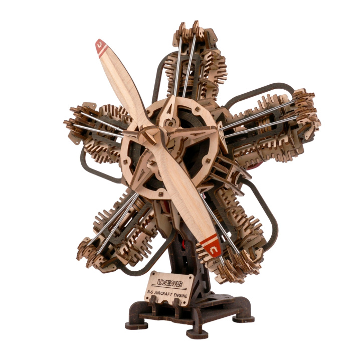 Ugears R-5 Aircraft Engine i gruppen Katalog / Bygghobby / Byggsatser Trä & Metall / Träbyggsatser Mekaniska hos Minicars Hobby Distribution AB (UG70283)