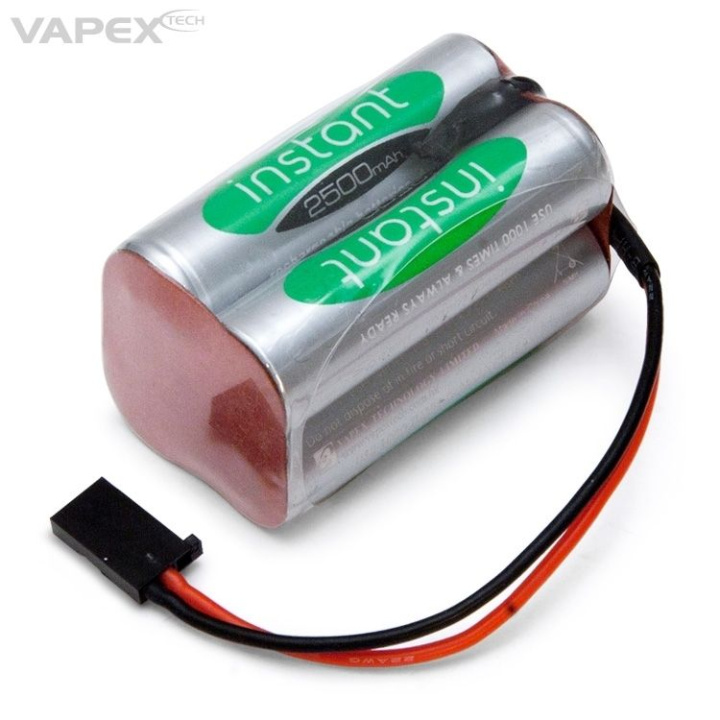 Mottagarbatteri NiMH 4,8V 2500mAh Kub i gruppen Katalog / Fabrikat / V/W / Vapex / Tx/Rx Batterier hos Minicars Hobby Distribution AB (VP2500AAW4F2)