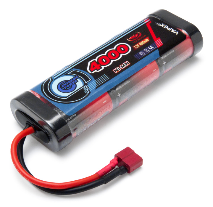 NiMH Batteri 7,2V 4000mAh T-kontakt i gruppen Katalog / Tillbehör & Delar / Batterier & Tillb. hos Minicars Hobby Distribution AB (VP4000SCH6D2)