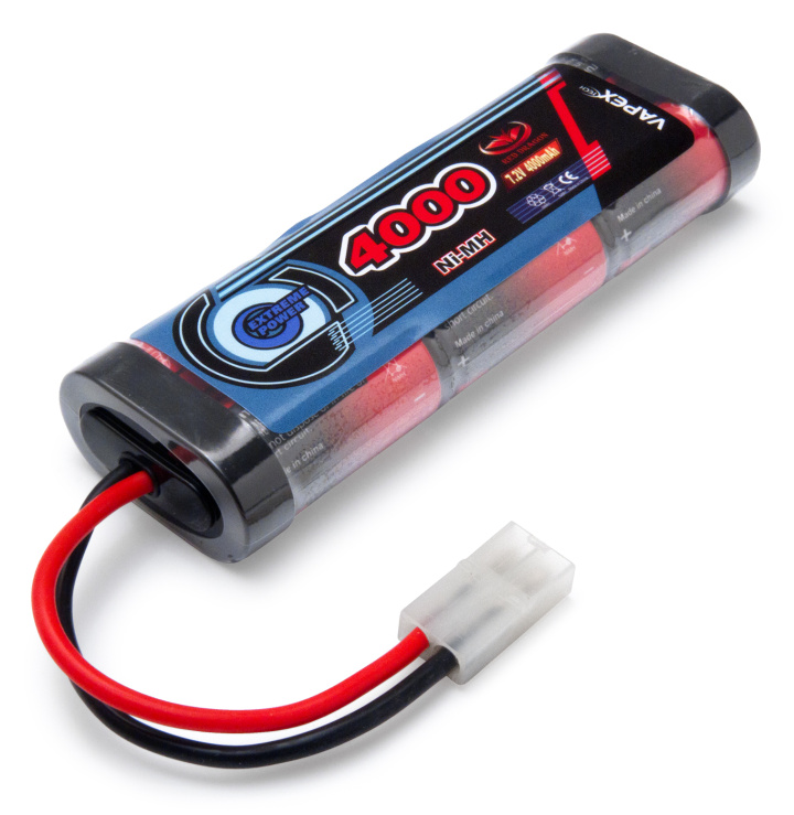 NiMH Batteri 7,2V 4000mAh Tamiya-kontakt i gruppen Katalog / Tillbehör & Delar / Batterier & Tillb. hos Minicars Hobby Distribution AB (VP4000SCH6T1)