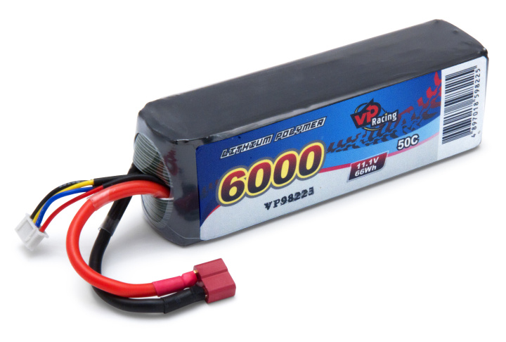 Li-Po Battery 3S 11,1V 6000mAh 50C T-Connector* in the group Catalog / Accessories & Parts / Batteries & Accessories at Minicars Hobby Distribution AB (VP98225)