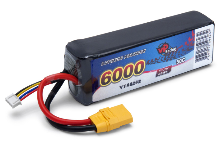 Li-Po Batteri 3S 11,1V 6000mAh 50C XT90-Kontakt* i gruppen Katalog / Fabrikat / V/W / Vapex / Li-Po Batterier hos Minicars Hobby Distribution AB (VP98232)