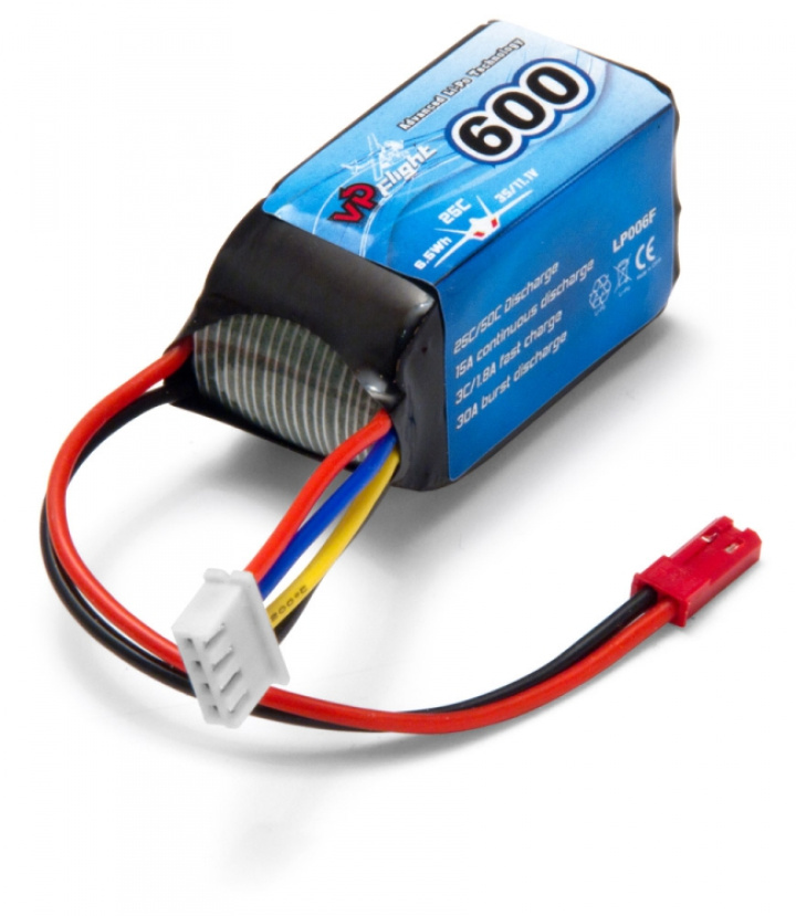 Li-Po Batteri 3S 11,1V 600mAh 20C JST-RCY (BEC)* i gruppen Katalog / Fabrikat / V/W / Vapex / Li-Po Batterier hos Minicars Hobby Distribution AB (VPLP006F)