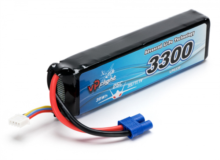 Li-Po Batteri 3S 11,1V 3300mAh 30C EC3-Kontakt i gruppen Katalog / Fabrikat / V/W / Vapex / Li-Po Batterier hos Minicars Hobby Distribution AB (VPLP033EC3)