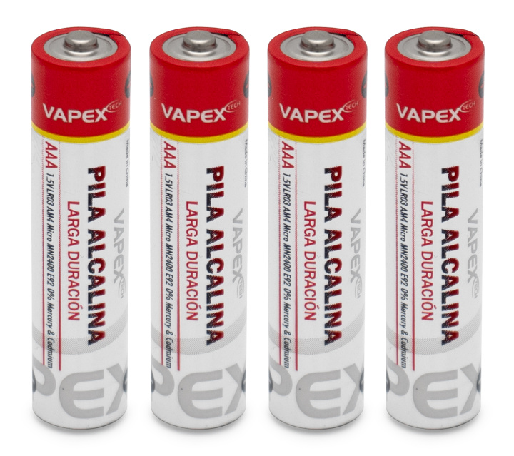 Plus Alkaline Batteries AAA (4) in der Gruppe Katalog / Hersteller / V/W / Vapex / Consumer Batteries bei Minicars Hobby Distribution AB (VPLUS4AAA)