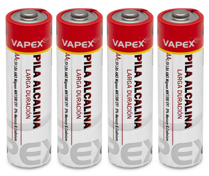 Plus Alkaline batteries AA (4) in der Gruppe Katalog / Hersteller / V/W / Vapex / Consumer Batteries bei Minicars Hobby Distribution AB (VPLUS4AA)