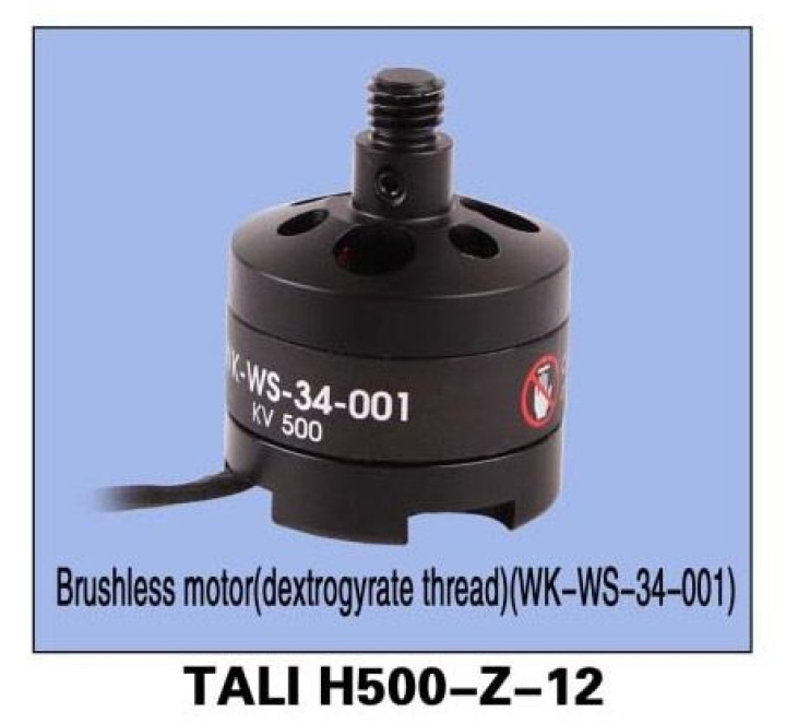 Brushless Motor WS-34-001 Black TALI H500-Z-12 CW in the group Catalog / Brands / V/W / Walkera / Parts Tali H500 at Minicars Hobby Distribution AB (W226460600)
