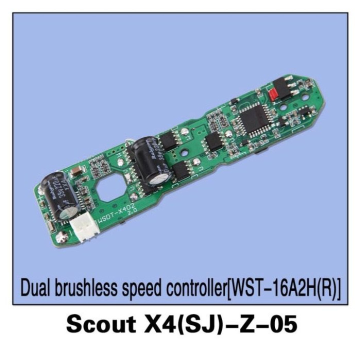 Dual ESC WST-16A2H(R) in the group Catalog / Brands / V/W / Walkera / Parts Scout X4 at Minicars Hobby Distribution AB (W226473500)