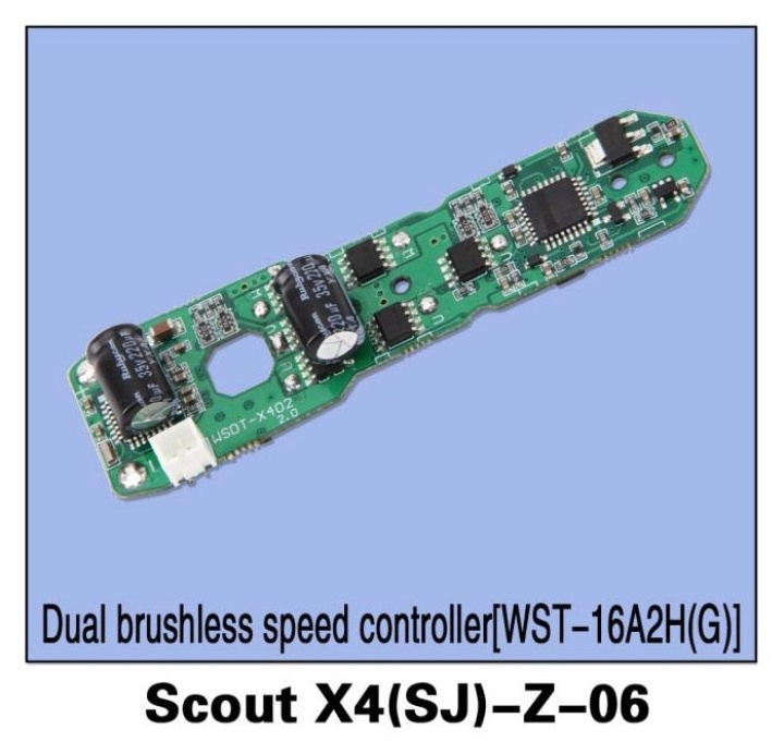 Dual ESC WST-16A2H(G) in the group Catalog / Brands / V/W / Walkera / Parts Scout X4 at Minicars Hobby Distribution AB (W226473600)