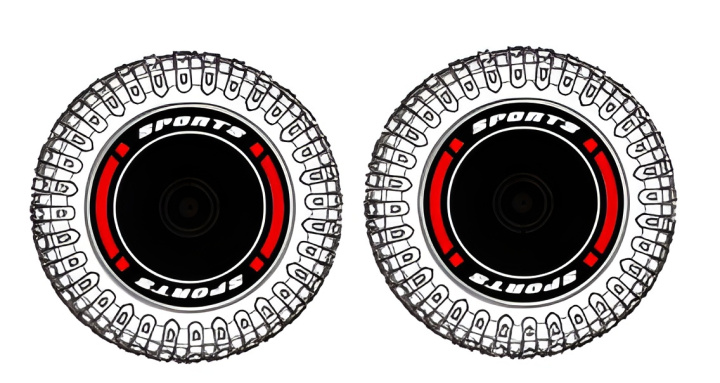 Tire & Wheel Rear (2) in der Gruppe Katalog / RC-Zubehör / Spare Parts / Cars bei Minicars Hobby Distribution AB (WL2845)