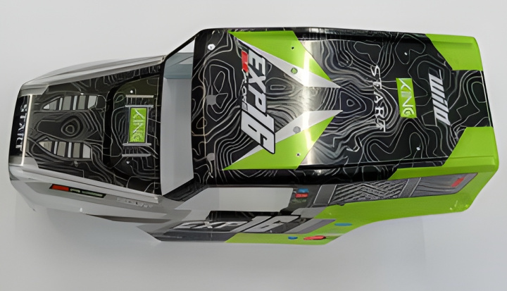 Bodyshell Green/Black in der Gruppe Katalog / RC-Zubehör / Spare Parts / Cars bei Minicars Hobby Distribution AB (WL3017)