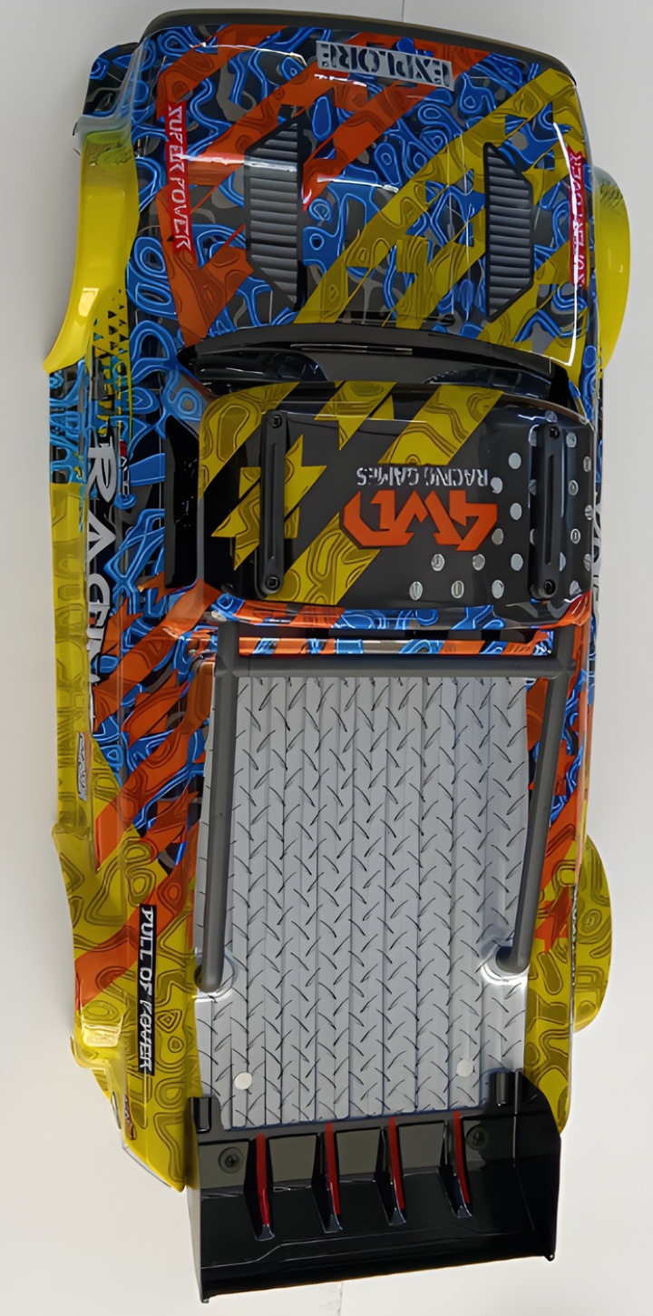 Bodyshell Red/Yellow in der Gruppe Katalog / RC-Zubehör / Spare Parts / Cars bei Minicars Hobby Distribution AB (WL3180)