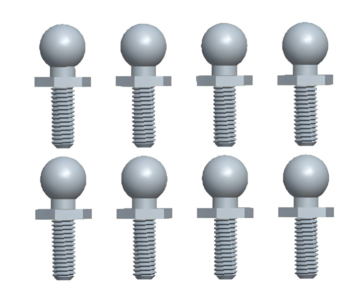 Kulleds Skruv 3x7.5mm (8) i gruppen Katalog / Tillbehör & Delar / Skruvar & Muttrar / Skruvar hos Minicars Hobby Distribution AB (WL3345)